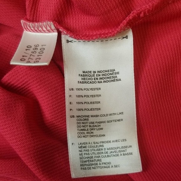 Adidas L golf top short sleeve polo button collared embroidered logo Climalite - Picture 10 of 11